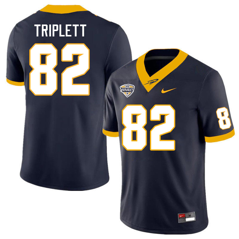 Toledo Rockets #82 Mel Triplett College Football Jerseys Stitched Sale-Navy